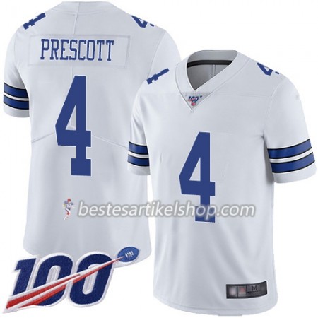 Herren Dallas Cowboys Trikot Dak Prescott 4 Nike Weiß 100th